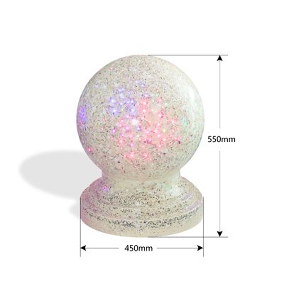 購入 石造りの球のブロッカーによじ登るLEDの花こう岩のDuraの芸術の石のボラードは私達の生命をつける online manufacture