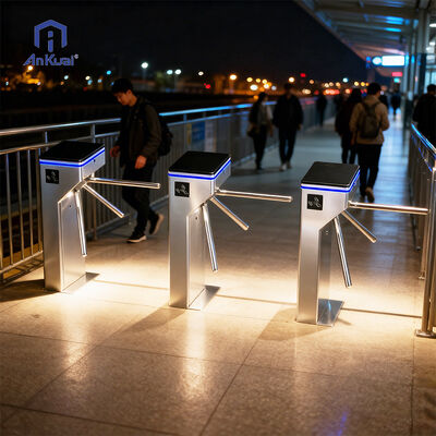 CE 認定 高セキュリティ 304 ステンレス スチール 顔認識 RFID カード アクセス コントロール システム オフィス用 三脚 ターンスティール