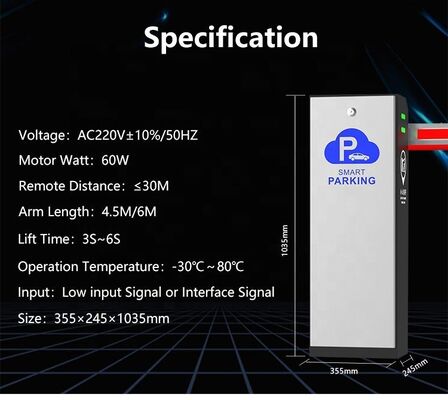 静電スプレー粉体塗装キャビネットコーティング電動ブームバリア 2個のリモコン付き 駐車場セキュリティに最適